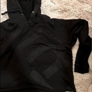 Barre3 cropped black hoodie